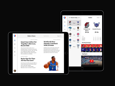 NBA app adobexd nba ui ux ui design