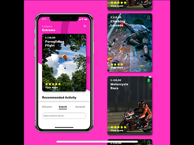 Activity ui mockup iphone x