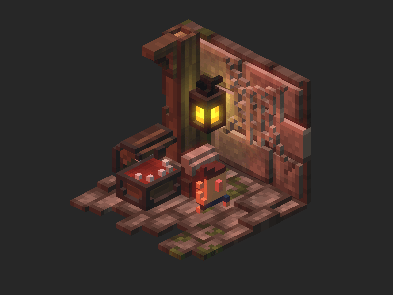 Voxel dungeon 3d 3d animation dungeon game design gamedev isometric qubicle stopmotion unity unity3d voxel voxel art voxelart
