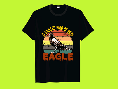 A Skilled Bird of Prey Eagle branding design graphic design illustration outdoor t shirt hustle typography