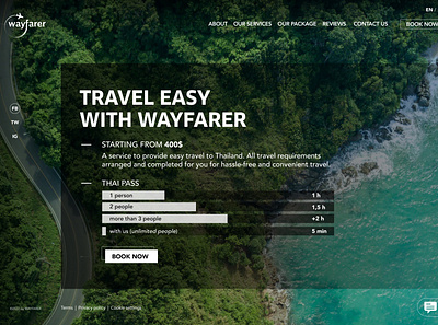 wayfarer website design minimal ui web design