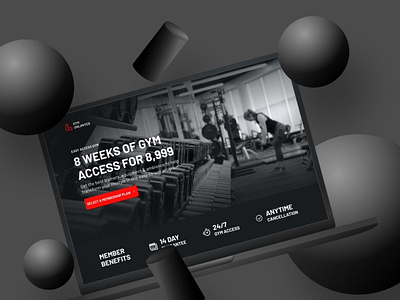 Gym Landing Page landing page product design ui ux website