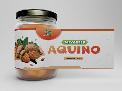 AMOLE MIXGREEN FRUITS LABEL DESIGN