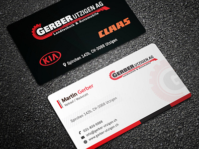 Gerber AG Company Business Card auto mobile car card garage