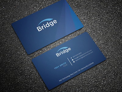 Simple Bridge Business Card business card design corporate creative unique