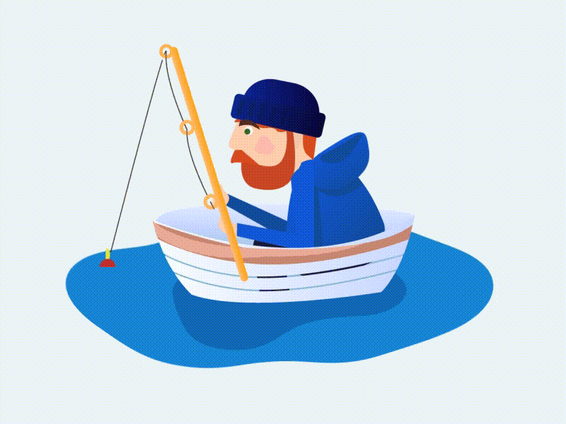 Fishaerman animation fisherman