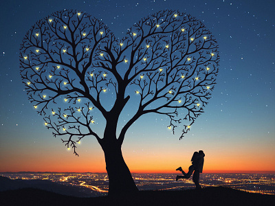 Growing love art digital art illustration photomanipulation