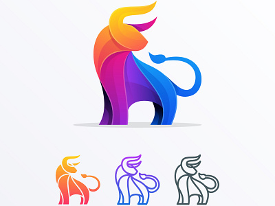 abstract bull full color illustration logo design 3d abstract bull abstract bull full abstract bull logo abstract bull logo design abstract design abstract logo app branding bull illustration bull logo bull logo design colorful logo design graphic design illustration logo motion graphics typography vector