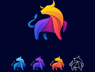 bull colorful vector logo design template branding bull colorful logo design bull colorful vector logo bull logo design bull logo design template business logo design colorful logo design creative logo design graphic design illustration logo design logo modern logo personal logo design professional logo typography