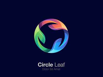 circle leaf logo design