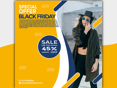 Black Friday Sale Social Media Post Banner branding graphic design ui