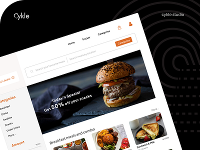 Food App Design branding dashboard design foodapp productdesign ui ux