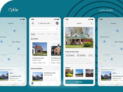 Real Estate App Design branding dashboard design productdesign realestate ui ux