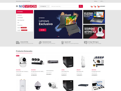 NixVision branding interface management ui ux webdesign