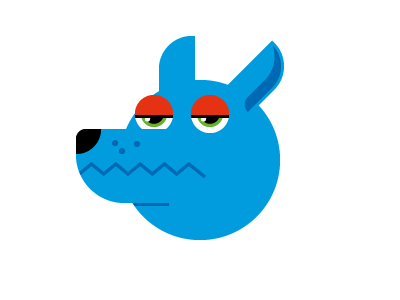 Dog blue circle contempt dog emoji face flat icon pictogram round sad wof