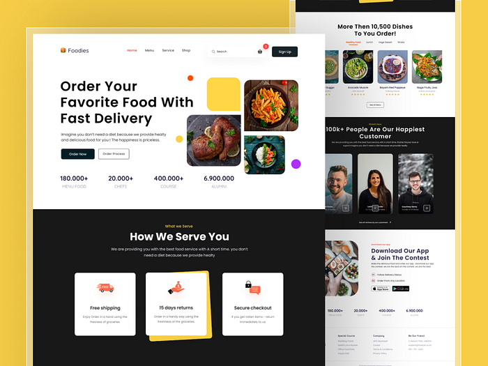 Food Delivery Landing Page 🍕 by Mahmodul Hasan on Dribbble