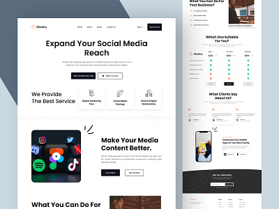 Social Media Marketing landing page