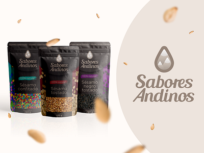 Sabores Andinos logo + packaging logo nature packaging seeds sesame