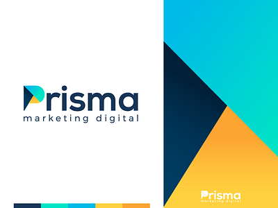 Prisma marketing digital - logo branding identity logo logo design marketing prism