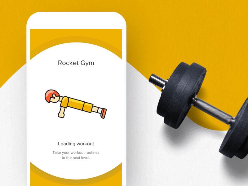 Gym Loader Workout Fitness ae animation app fitness gif gym ios mobile motion ui ux workout