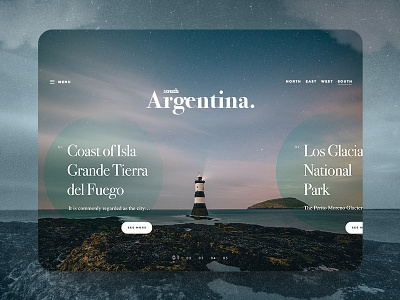 South Argentina Web Tourism Concept argentina clean design form homepage layout simple typography ui ux web website