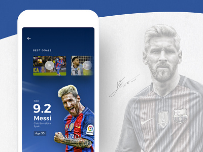 Football App Concept clean design football form homepage hotel messi typography ui ux web website
