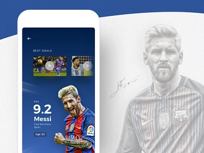 Football App Concept clean design football form homepage hotel messi typography ui ux web website