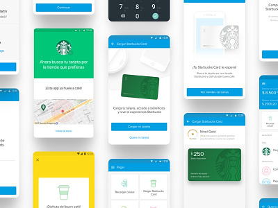 Starbucks Integration Wallet Mercado Pago android animation app design desktop gif mobile starbucks ui ux wallet