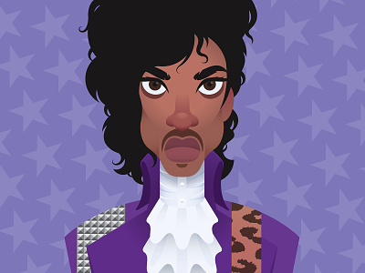 Prince 80s illustration portrait prince rock vector