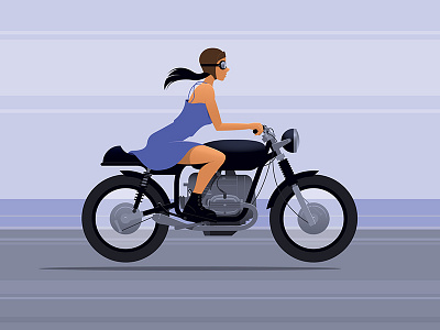 Motorcycle biker motorcycle speed vector