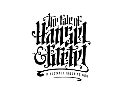Hansel and Gretel badge calligraphic logo seal
