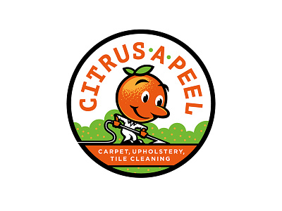 Citrus-A-Peel Logo character design logo mascot retro