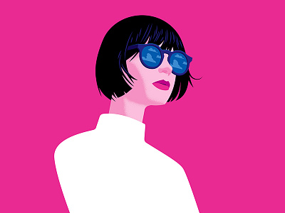 Portrait portrait sunglasses vector woman