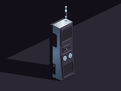 Walkie Talkie isometric radio strangerthings vector vintage walkie talkie