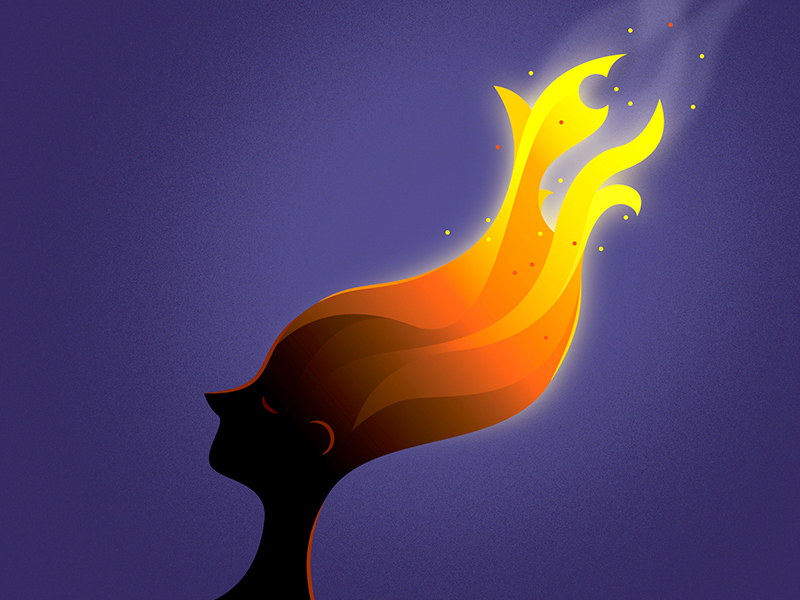 Fire Hair by Rich Stromwall on Dribbble