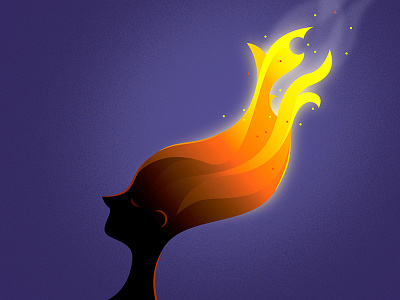 Fire Hair fire flames hair hot vector