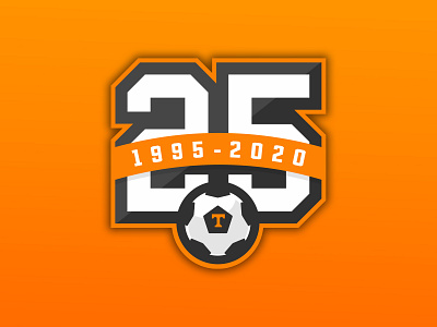 Tennessee Soccer 25th Anniversary anniversary athletics college knoxville logo sec soccer tennessee vols volunteers