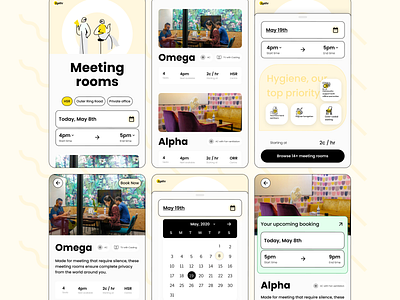 Meeting Room Booking with 2gethr Coworking coworking coworking space meeting room mobile app product design