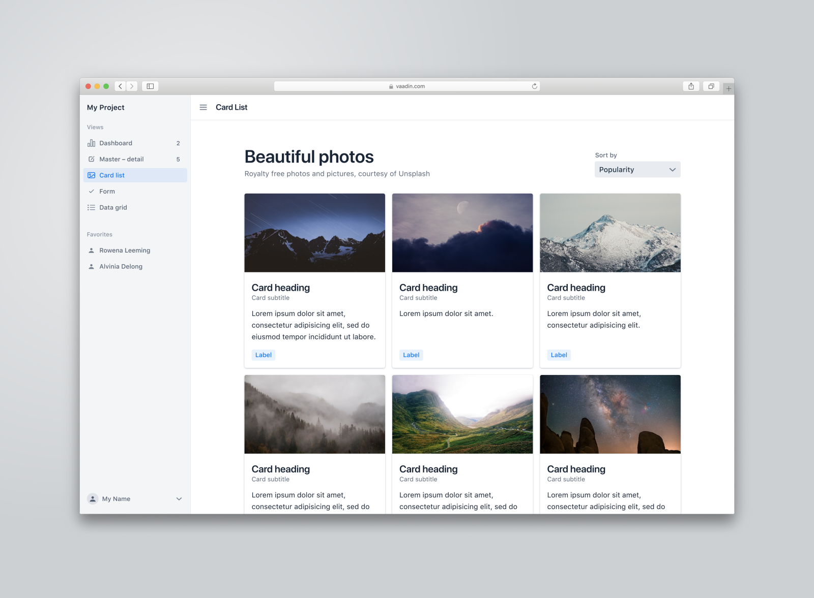 vaadin responsive layout