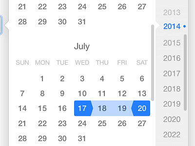 Responsive combo box and date picker components