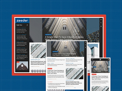 4eeder V2 Landing 05 adobe xd blog editorial landing layouts news publication ui ui kit web webdesign website