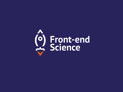 Front-end Science Logo rocket science space