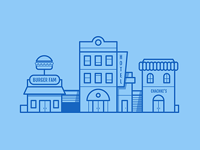 veri professional burger business city design flat hotel illustrator market professional restaurant town vector