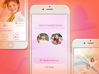 Valentine's day Coming app connection dating mobile romance screen
