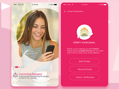 Social Network App app design network social strangers ui ux
