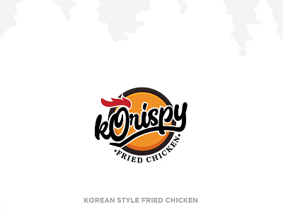 Korispy Fried Chicken Logo chicken food fried hot logo