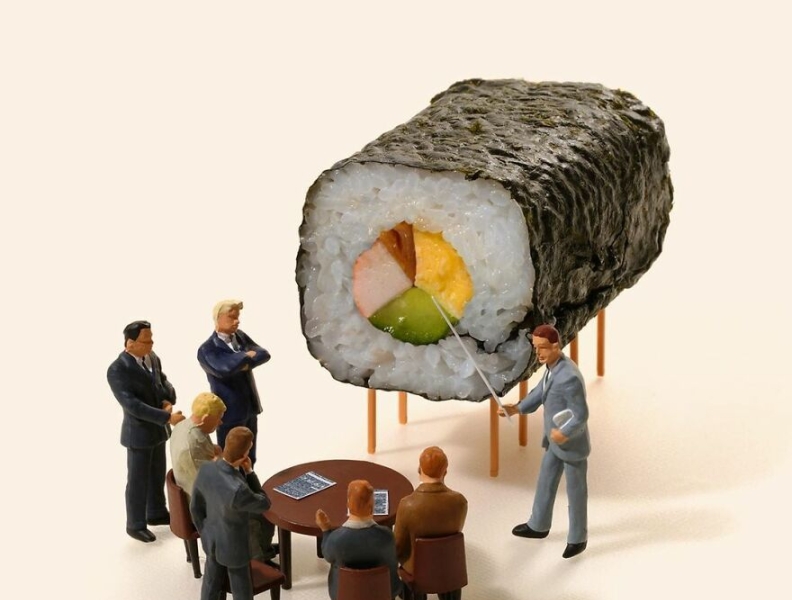 Sushi meeting design graphic design illustration