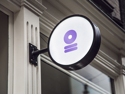 Donut shop logo logo symbolic logotype purple simple