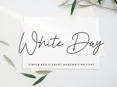 WhiteDay Handwriting Script Font branding font elegant font font fonttype hand written font logo font luxury font script signature font stylish font