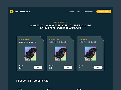 NiftyMiners - Bitcoin Mining Project bitcoin blockchain nfts saas